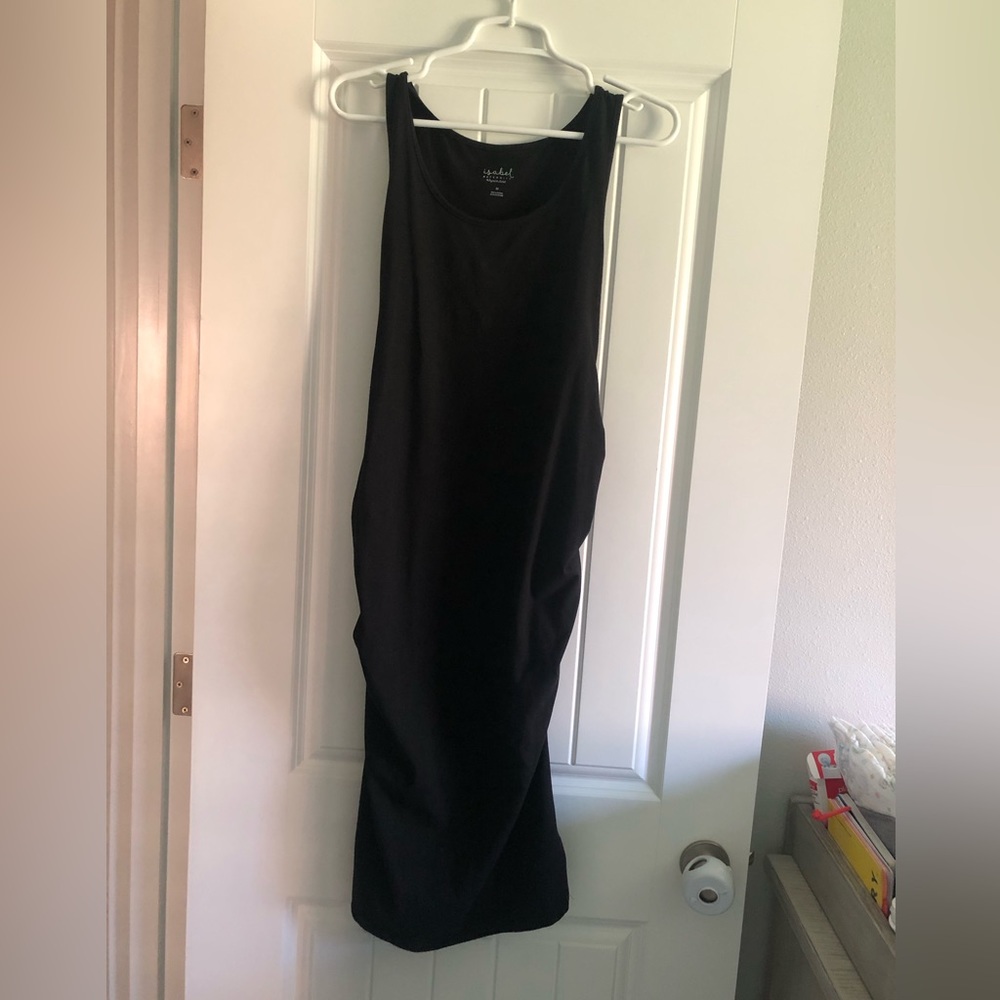 Isabel maternity. Sleeveless T-shirt dress. Black. Size: medium.